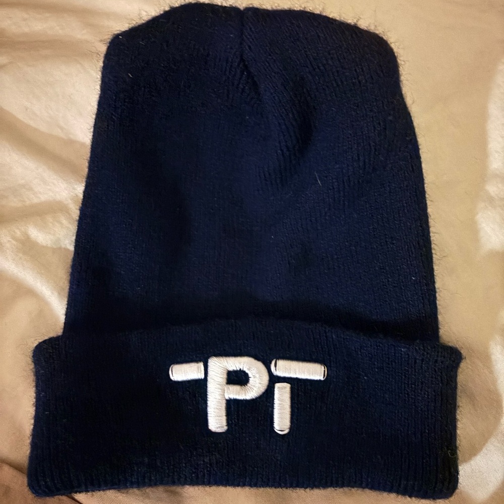 Navy Blue Beanie with White Greek Pi Logo